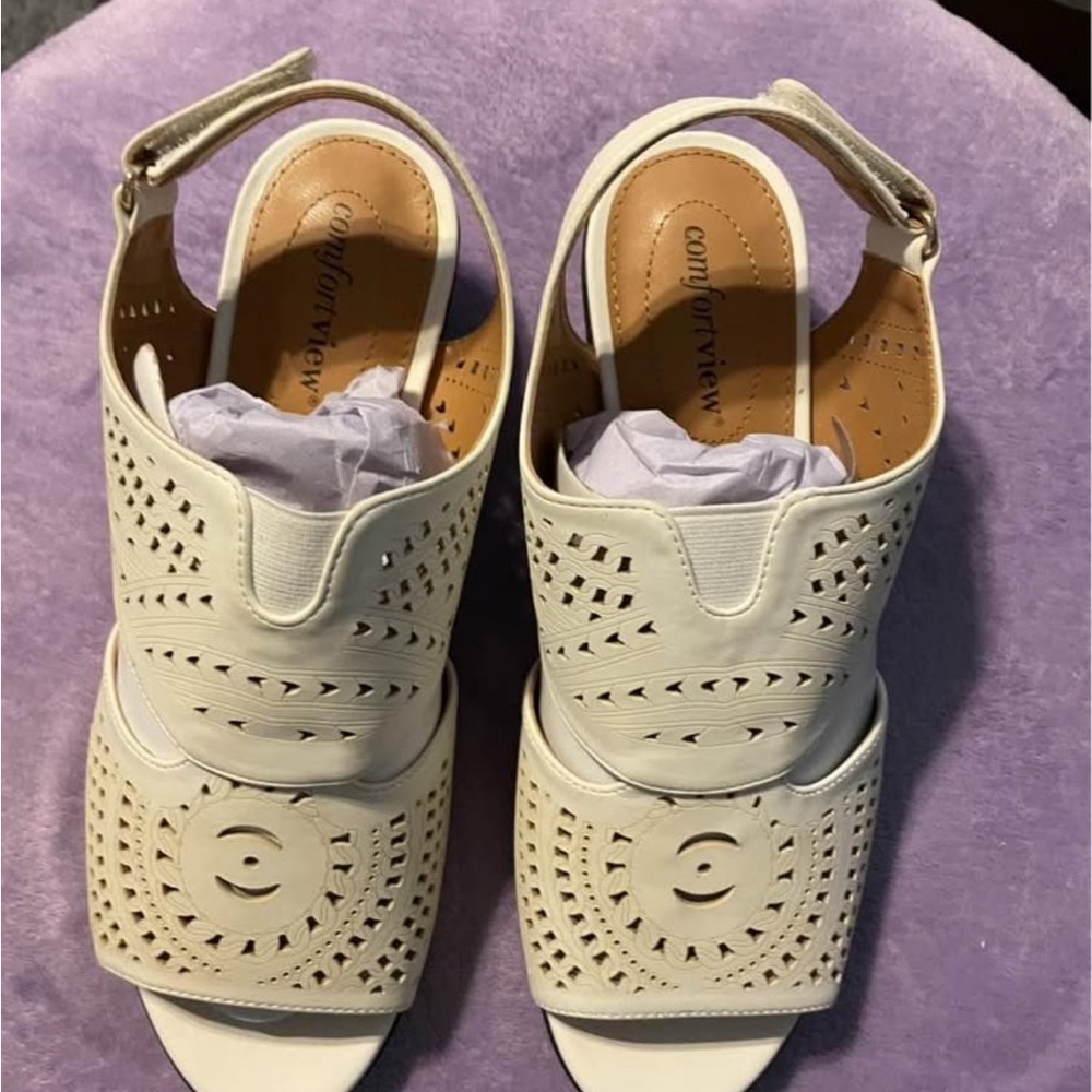 Comfortview Women's Sandals in Cream